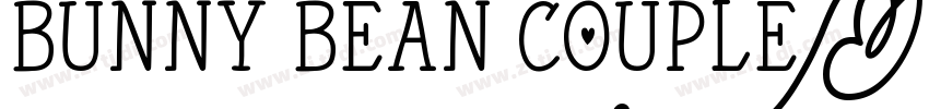 bunny bean couple字体转换